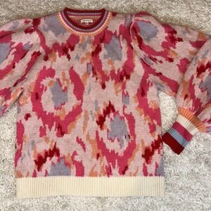 Jodifl Balloon Sleeve Women's Size Small Sweater Bright Colorful